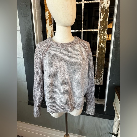 RAG and BONE Women's Gray Pink Mix Crew Sweater - Picture 2 of 8